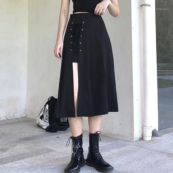 dark split with lining shorts cool fashion bf street high waist irregular lace up mid length skirt for women1, Black
dark split with lining shorts cool fashion bf street high waist irregular lace up mid length skirt for women1, Black
