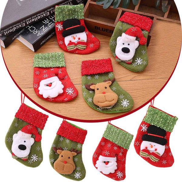 christmas stocking santa claus sock plaid burlap gift holder christmas stockings gift bag tree decoration supplies 
christmas stocking santa claus sock plaid burlap gift holder christmas stockings gift bag tree decoration supplies