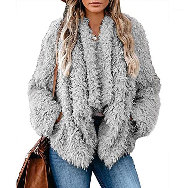 fashion women winter outwear jackets 2021 autumn full sleeve fleece fluffy warm coat casual faux fur open front loose overcoats1, Black;brown
fashion women winter outwear jackets 2021 autumn full sleeve fleece fluffy warm coat casual faux fur open front loose overcoats1, Black;brown