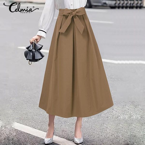 celmia elegant skirts women casual high waist midi skirt 2021 autumn pleated bandage solid office lady a-line skirt plus size, Black
celmia elegant skirts women casual high waist midi skirt 2021 autumn pleated bandage solid office lady a-line skirt plus size, Black