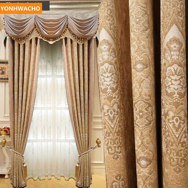 custom curtains simple european luxury high-end room chenille jacquard coffee cloth blackout curtain tulle valance drapes b337
custom curtains simple european luxury high-end room chenille jacquard coffee cloth blackout curtain tulle valance drapes b337