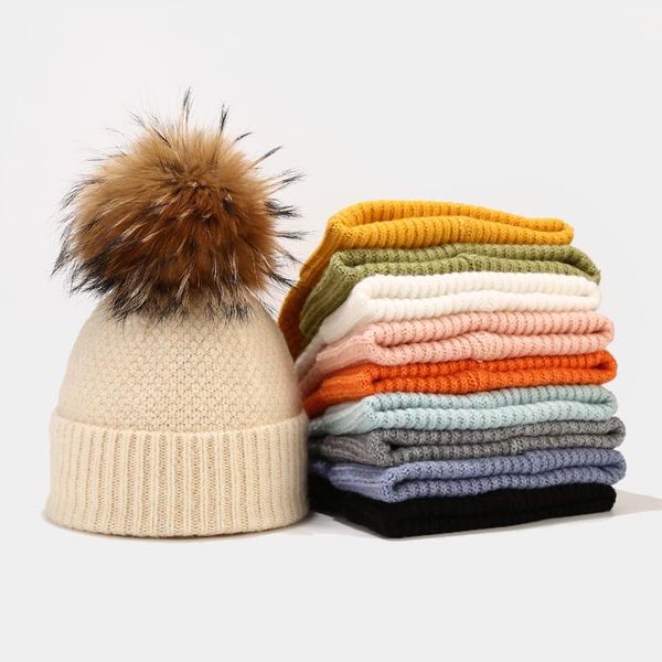 beanie/skull caps 2021 winter hat luxury racoon fur pompom hats beanies girls women wool bonnet autumn for, Blue;gray
beanie/skull caps 2021 winter hat luxury racoon fur pompom hats beanies girls women wool bonnet autumn for, Blue;gray