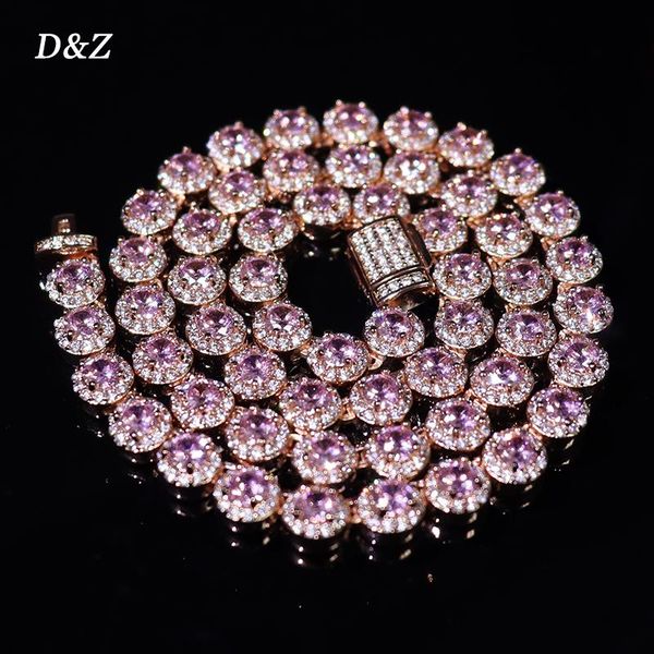 chokers  d&z 7mm clustered tennis chain choker necklace in rose gold iced out cz stones female fashion statement jewelry birthday gift, Golden;silver
chokers  d&z 7mm clustered tennis chain choker necklace in rose gold iced out cz stones female fashion statement jewelry birthday gift, Golden;silver