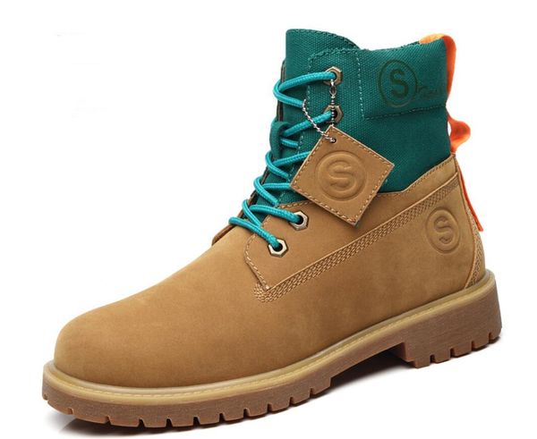 2020 fashion genuine leather sneakers martin boots yellow grey high lace-up casual shoes loafers outdoor mens walking shoes boots 39-44, Black
2020 fashion genuine leather sneakers martin boots yellow grey high lace-up casual shoes loafers outdoor mens walking shoes boots 39-44, Black