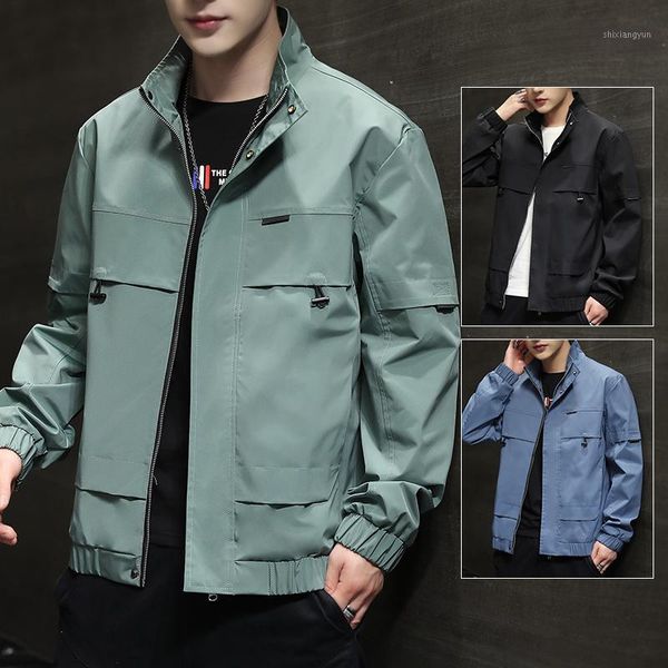 2021 new brand men's jacket spring autumn models casual zipper coat fashion stand collar pocket bomber jacket men clothing1, Black;brown
2021 new brand men's jacket spring autumn models casual zipper coat fashion stand collar pocket bomber jacket men clothing1, Black;brown