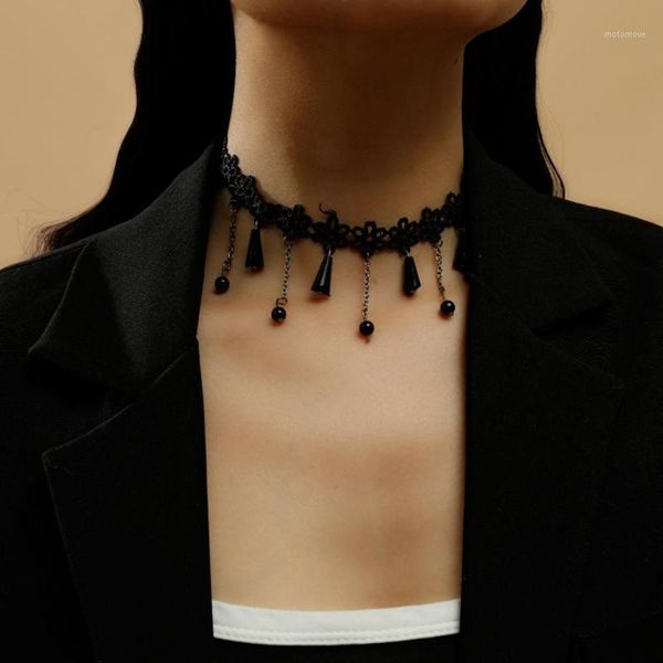 chokers fashion gothic victorian crystal tassel tattoo choker necklace lace black beads collar vintage women wedding jewelry1, Golden;silver
chokers fashion gothic victorian crystal tassel tattoo choker necklace lace black beads collar vintage women wedding jewelry1, Golden;silver