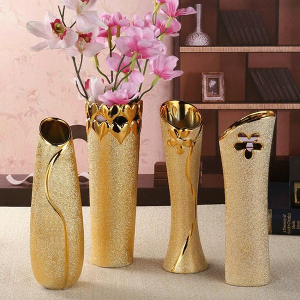 vases european ceramic golden vase crafts plating decoration simple modern living room scrub can be filled with water
vases european ceramic golden vase crafts plating decoration simple modern living room scrub can be filled with water