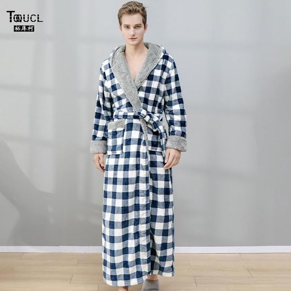 men's sleepwear toqucl men winter thicken warm flannel bathrobe plus size coral fleece hooded plaid bath robe for bride bridegroom wedd, Black;brown
men's sleepwear toqucl men winter thicken warm flannel bathrobe plus size coral fleece hooded plaid bath robe for bride bridegroom wedd, Black;brown