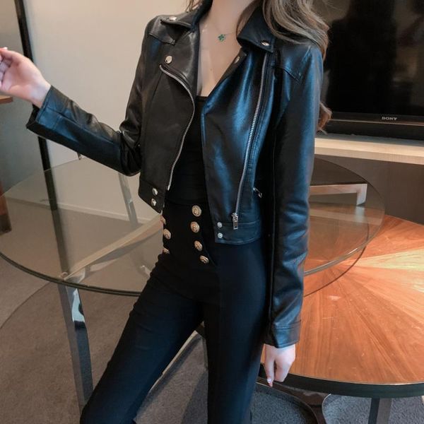 hi girl women turn-down collar pu leather jacket black punk motorcycle faux leather jacket spring moto biker short outerwear
hi girl women turn-down collar pu leather jacket black punk motorcycle faux leather jacket spring moto biker short outerwear