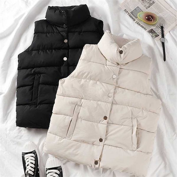 winter sleeveless vest point jacket women warm down cotton padded parkas short coat plus size loose clothing 201214, Black;white
winter sleeveless vest point jacket women warm down cotton padded parkas short coat plus size loose clothing 201214, Black;white