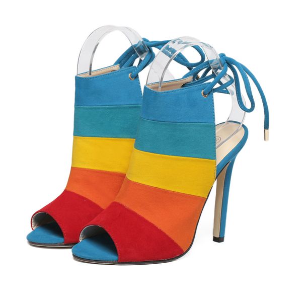 2020 rainbow color toe shoes women high heels from summer foot open ankle boots ata above ladies'shoes and chaussure sandals 8y3m, Black
2020 rainbow color toe shoes women high heels from summer foot open ankle boots ata above ladies'shoes and chaussure sandals 8y3m, Black