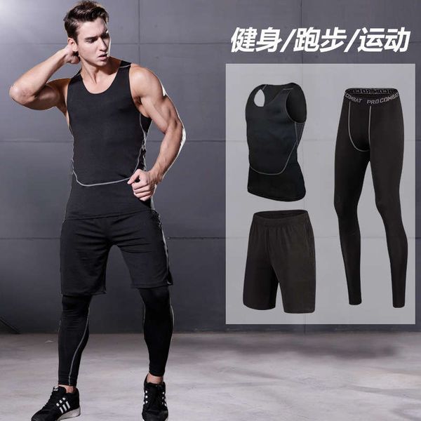 muscle strength summer gym sportswear men's running vest three piece basketball suit, Gray
muscle strength summer gym sportswear men's running vest three piece basketball suit, Gray