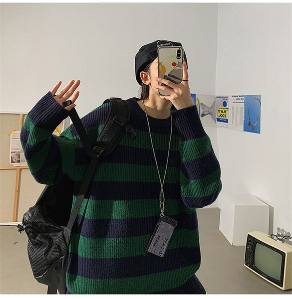 new oversized pullovers sweater jumper mujer woman autumn winter o-ne korean casual loose stripe thi knitted sweater, Black
new oversized pullovers sweater jumper mujer woman autumn winter o-ne korean casual loose stripe thi knitted sweater, Black
