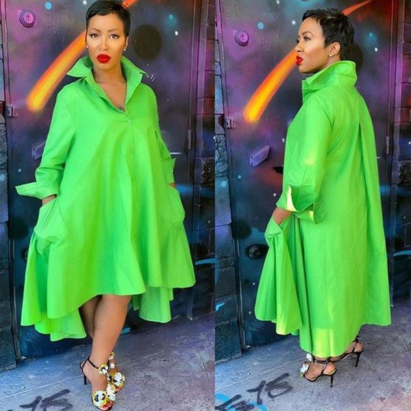 green loose shirt dress women turn down long sleeve oversized dress irregular hem elegant party club button shift dress pockets, Black;gray
green loose shirt dress women turn down long sleeve oversized dress irregular hem elegant party club button shift dress pockets, Black;gray