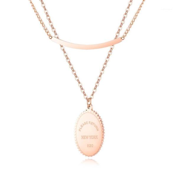New stainless steel double-layer cross-border fashion clavicle necklace female circular letter pendant chain accessories1, Silver
New stainless steel double-layer cross-border fashion clavicle necklace female circular letter pendant chain accessories1, Silver