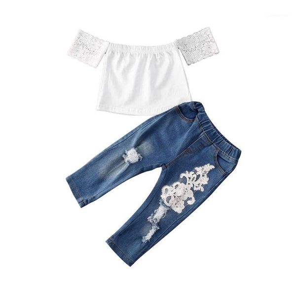 new kids girls t-shirt flower jeans trousers summer outfits clothes sets 6 months - 5 years1, White
new kids girls t-shirt flower jeans trousers summer outfits clothes sets 6 months - 5 years1, White