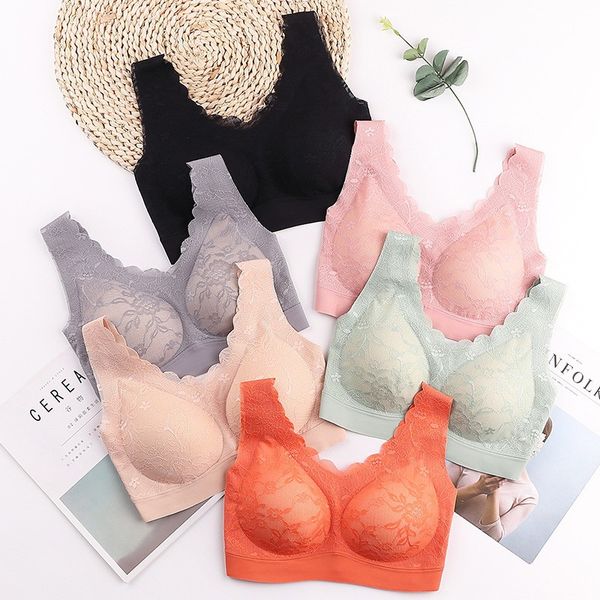 3Pieces/Lot Women Wireless Bra Lace Lingeries Breathable Underwear Seamless Sports Yoga Bras Summer Lace Tanks Tops, Black
3Pieces/Lot Women Wireless Bra Lace Lingeries Breathable Underwear Seamless Sports Yoga Bras Summer Lace Tanks Tops, Black