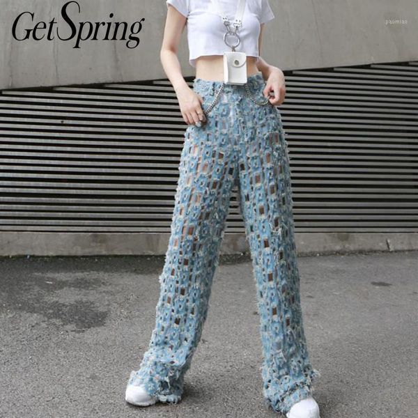 getspring women jeans hollow out denim wide leg pants casual fashion jeans trousers women hollow out vintage wide leg pants 20201, Blue
getspring women jeans hollow out denim wide leg pants casual fashion jeans trousers women hollow out vintage wide leg pants 20201, Blue