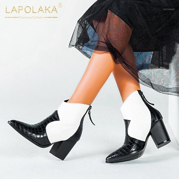 lapolaka 2020 new design large size 43 thick high heels ankle boots women shoes zip up british style shoes ladies boots1, Black
lapolaka 2020 new design large size 43 thick high heels ankle boots women shoes zip up british style shoes ladies boots1, Black