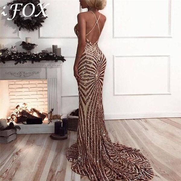 ifox 2020 v neck elegant spaghetti strap open back women dresses sequin bodycon maxi party reflective dress vestidos1, Black;gray
ifox 2020 v neck elegant spaghetti strap open back women dresses sequin bodycon maxi party reflective dress vestidos1, Black;gray