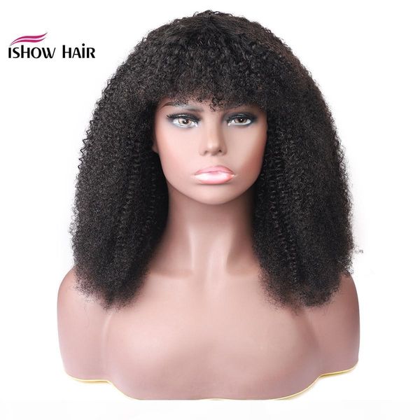 ishow body straight afro kinky curly wig peruvian loose deep human hair wigs with bangs water human hair none lace wigs, Black;brown
ishow body straight afro kinky curly wig peruvian loose deep human hair wigs with bangs water human hair none lace wigs, Black;brown