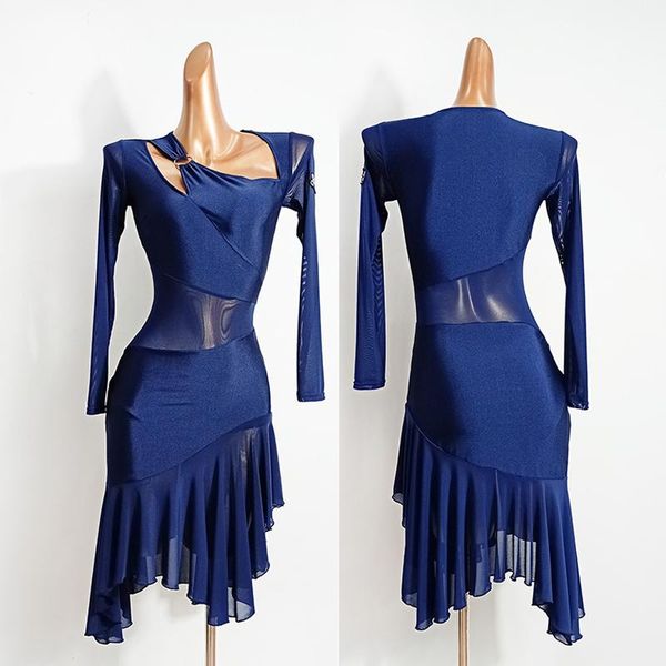 stage wear latin practice clothes women long-sleeved dress irregular mesh skirt rumba tango chacha dance competition dresses dn7073, Black;red
stage wear latin practice clothes women long-sleeved dress irregular mesh skirt rumba tango chacha dance competition dresses dn7073, Black;red