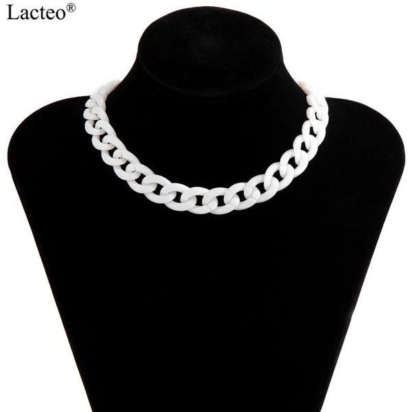 lacteo 2021 trendy fashion white color acrylic clavicle chain choker necklace for couple simple collar jewelry necklace gifts, Golden;silver
lacteo 2021 trendy fashion white color acrylic clavicle chain choker necklace for couple simple collar jewelry necklace gifts, Golden;silver
