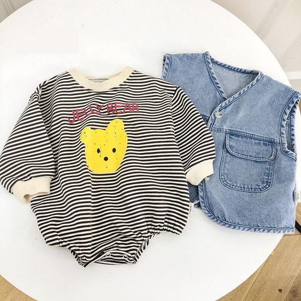 2021 new spring newborn boys girls bodysuit cotton long sleeve cute bear print clothing baby striped jumpsuit kwe9, Blue
2021 new spring newborn boys girls bodysuit cotton long sleeve cute bear print clothing baby striped jumpsuit kwe9, Blue