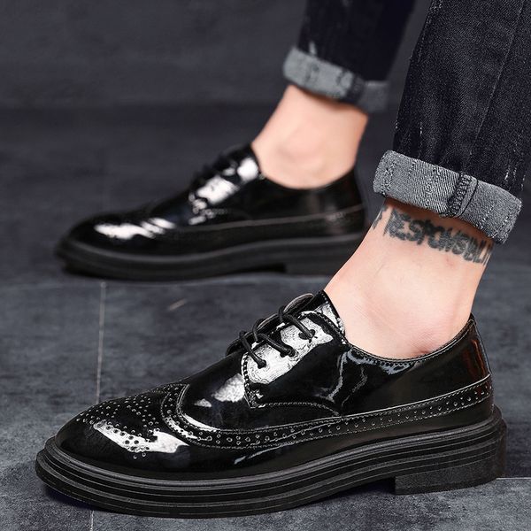 men's business dress shoes series 2020 autumn korean block shoes trend british casual shoes c1212, Black;white
men's business dress shoes series 2020 autumn korean block shoes trend british casual shoes c1212, Black;white