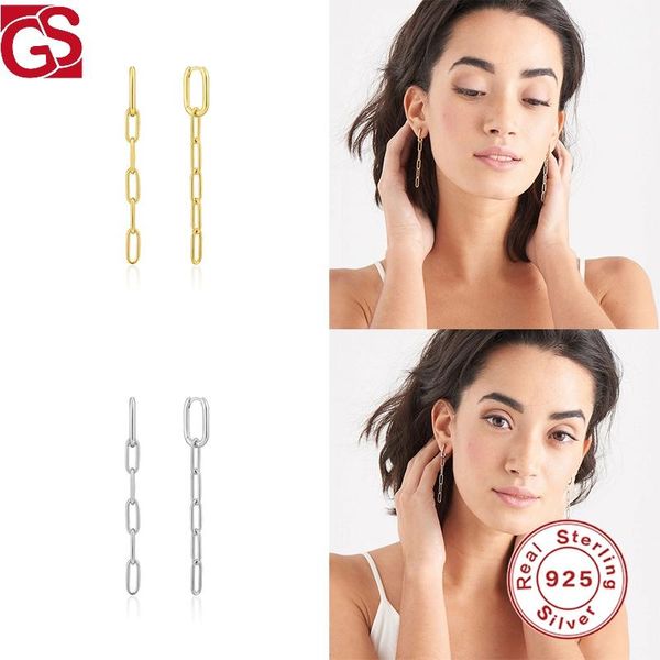 gs 925 sterling silver brincos paper clip chain hoop earring for women all-match fashion boucle oreille femme fine jewelry, Golden;silver
gs 925 sterling silver brincos paper clip chain hoop earring for women all-match fashion boucle oreille femme fine jewelry, Golden;silver