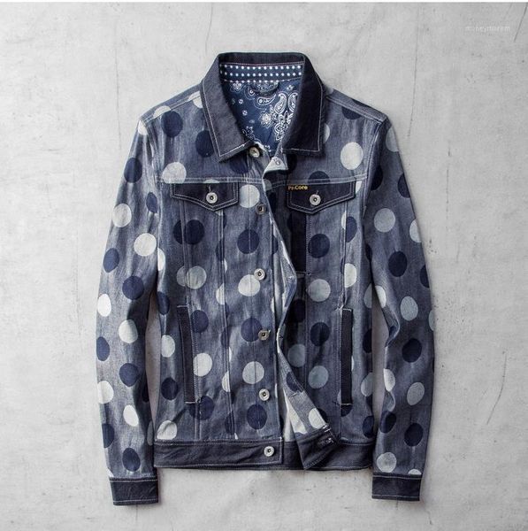autumn men biker jacket spring polka dot men's jackets long sleeve denim coat fashion print outwear1, Black;brown
autumn men biker jacket spring polka dot men's jackets long sleeve denim coat fashion print outwear1, Black;brown