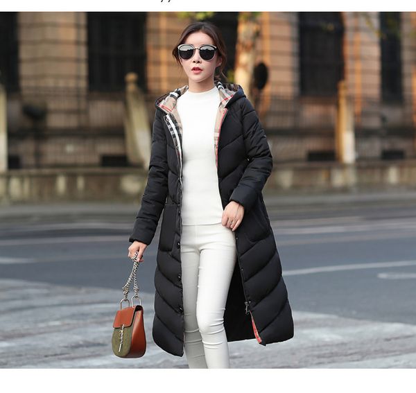 with long hooded female women winter coat thick down cotton pockets jacket womens outwear parkas plus size xxxl qqqx, Black
with long hooded female women winter coat thick down cotton pockets jacket womens outwear parkas plus size xxxl qqqx, Black