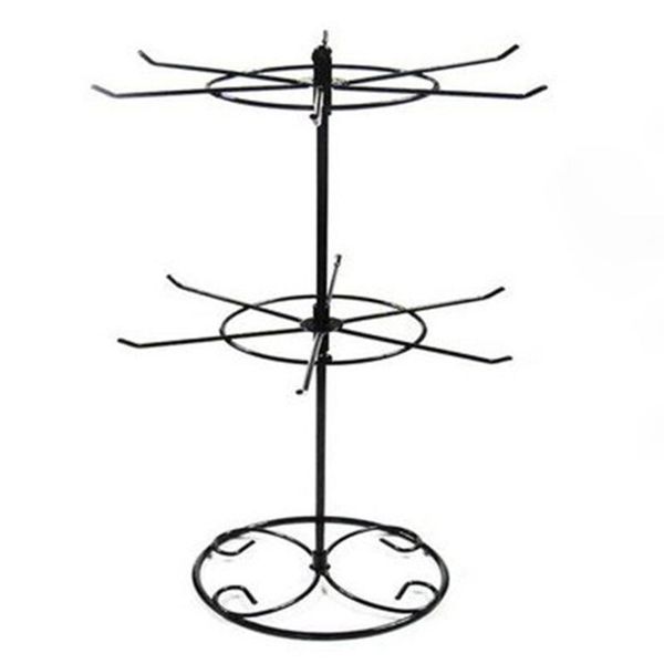 double tier metal rotating jewelry stand earring necklace display holes holder rack ll@17, Pink;blue
double tier metal rotating jewelry stand earring necklace display holes holder rack ll@17, Pink;blue