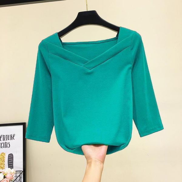 vintage t shirt woman black solid color half sleeve t shirt femme square collar ladies casual, White
vintage t shirt woman black solid color half sleeve t shirt femme square collar ladies casual, White