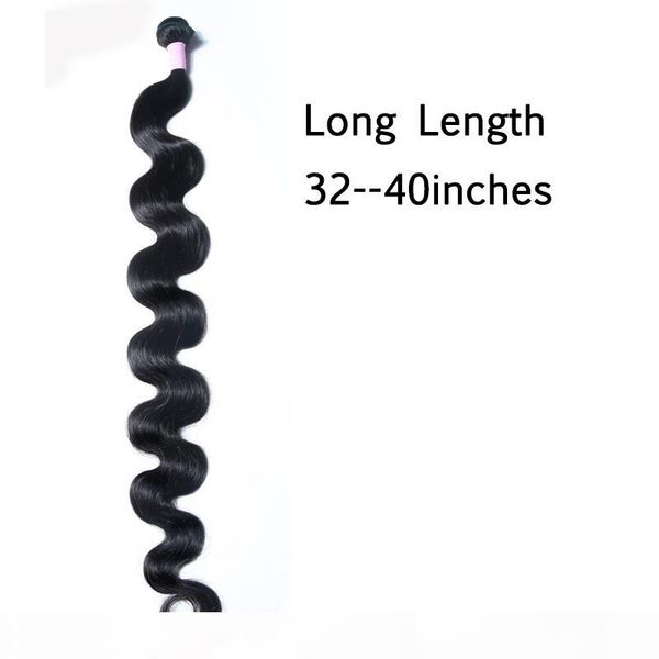 long length 32 34 36 38 40 inch brazilian body wave human hair bundles natural color, Black
long length 32 34 36 38 40 inch brazilian body wave human hair bundles natural color, Black