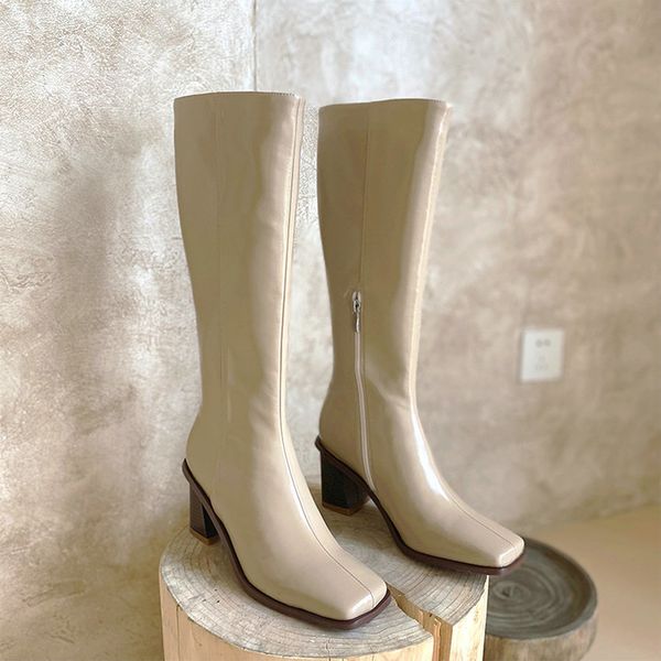 2021 new knee high heel zipper women shoes quality pu square toe autumn winter ladies boots size 34-39 25z6, Black
2021 new knee high heel zipper women shoes quality pu square toe autumn winter ladies boots size 34-39 25z6, Black