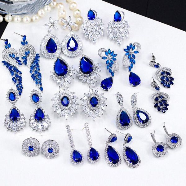pera classic bridal marquise cut bule cubic zirconia long big round heart oval dangle drop earrings jewelry for brides gift e422, Silver
pera classic bridal marquise cut bule cubic zirconia long big round heart oval dangle drop earrings jewelry for brides gift e422, Silver