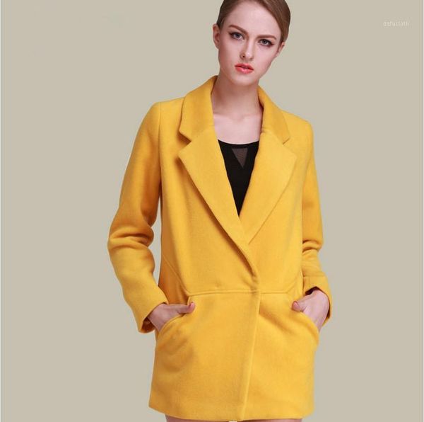 fashion lapel wool overcoat women one button bright pure color british style elegant coat thick trench coat plus size1, Black
fashion lapel wool overcoat women one button bright pure color british style elegant coat thick trench coat plus size1, Black