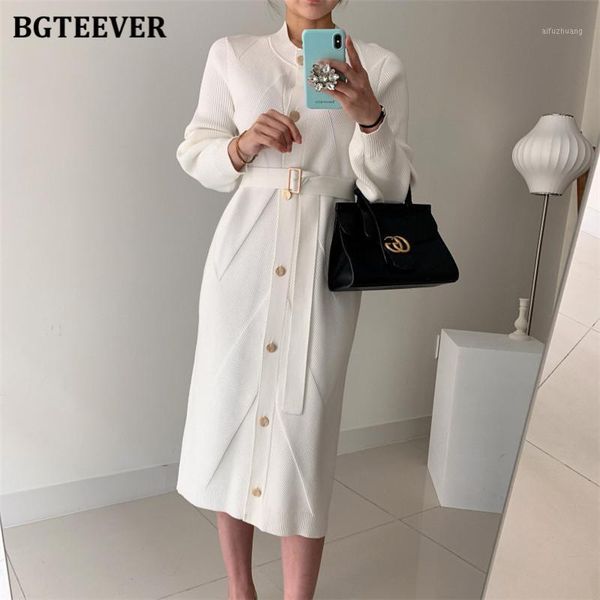 bgteever autumn winter fashion o-neck single-breasted belted women knitted midi dress elegant loose female sweater vestidos 20201, Black;gray
bgteever autumn winter fashion o-neck single-breasted belted women knitted midi dress elegant loose female sweater vestidos 20201, Black;gray
