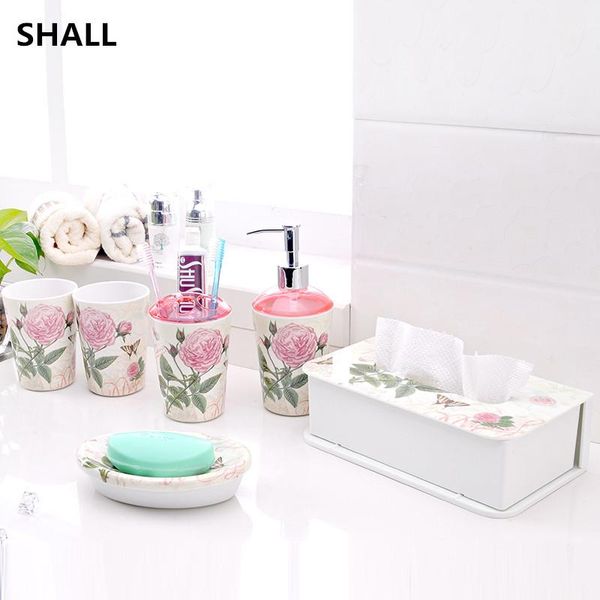 shall 5pcs/set european melamine bathroom set accessories toothbrush holder lotion bottle soap dish wedding gifts
shall 5pcs/set european melamine bathroom set accessories toothbrush holder lotion bottle soap dish wedding gifts