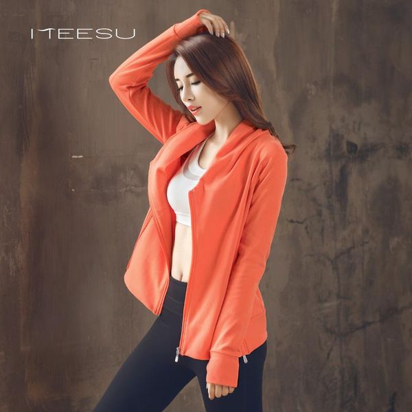 women yoga coat female autumn winter cardigan sports long sleeve running quick-drying double zipper slim fitness gym shirts, White;red
women yoga coat female autumn winter cardigan sports long sleeve running quick-drying double zipper slim fitness gym shirts, White;red