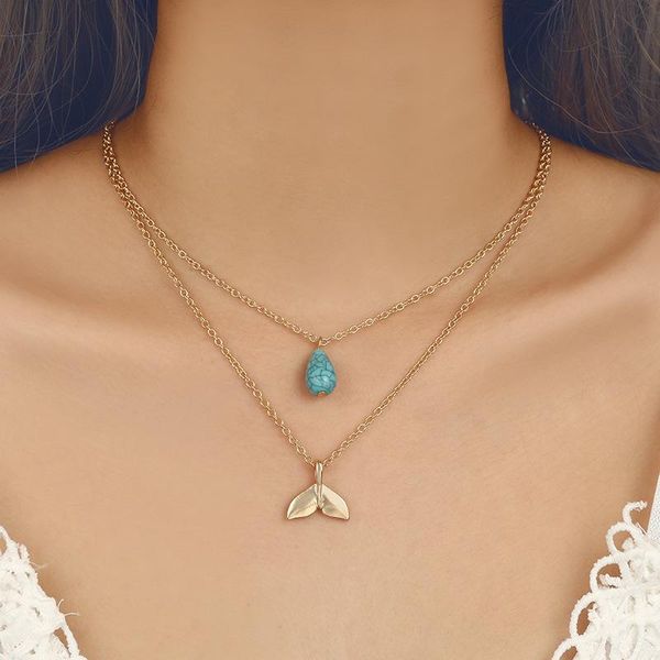brling new 2020 fashion ins vintage chain pendant choker water drop fish tail multilayer necklace for women girls gifts party, Golden;silver
brling new 2020 fashion ins vintage chain pendant choker water drop fish tail multilayer necklace for women girls gifts party, Golden;silver