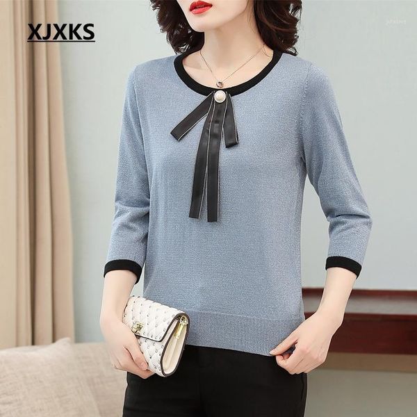 xjxks spring and summer thin sweater women linen knitted sweaters bow collar elegant new 2020 three quarter sleeve women 1, White;black
xjxks spring and summer thin sweater women linen knitted sweaters bow collar elegant new 2020 three quarter sleeve women 1, White;black
