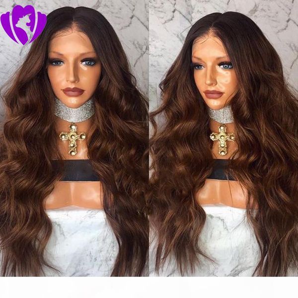 elling middle part two tone ombre 1b medium brown ombre wigs body wave hair lace front wig synthetic african american wigs, Black
elling middle part two tone ombre 1b medium brown ombre wigs body wave hair lace front wig synthetic african american wigs, Black