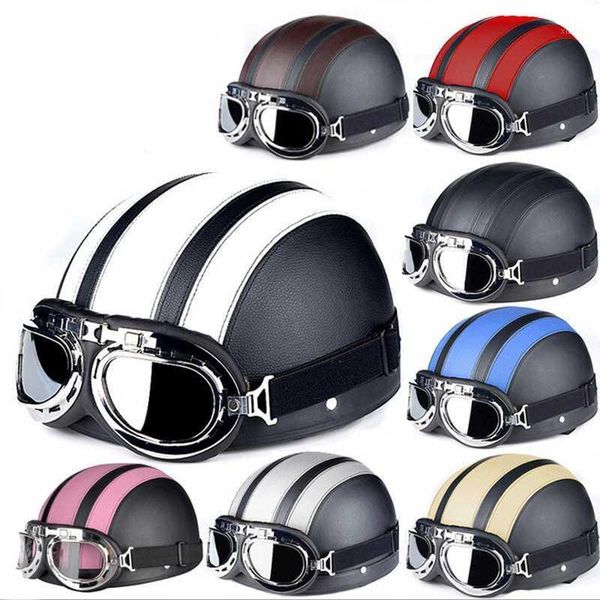 motorcycle helmet motorcycle scooter open face half leather helmet with visor uv goggles retro vintage style motocross1
motorcycle helmet motorcycle scooter open face half leather helmet with visor uv goggles retro vintage style motocross1