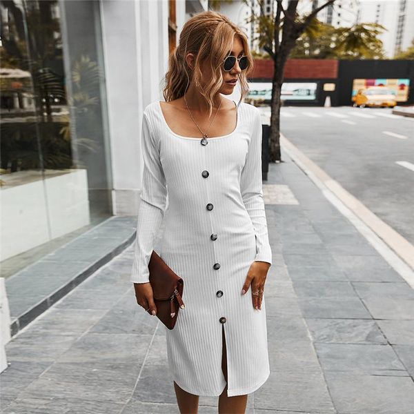 vintage knitted dress women autumn winter button square collar slim solid high waist elegant, Black;gray
vintage knitted dress women autumn winter button square collar slim solid high waist elegant, Black;gray