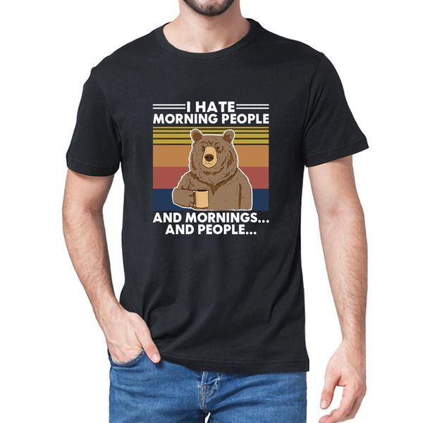 camping bear i hate morning people and mornings and people vintage neck summer men's cotton t-shirt humor gift drop ship, White;black
camping bear i hate morning people and mornings and people vintage neck summer men's cotton t-shirt humor gift drop ship, White;black