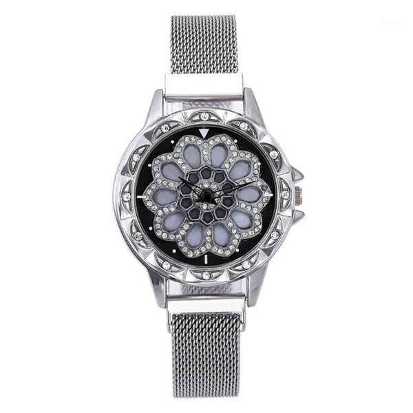 wristwatches women watch mesh magnet 360 degree rotating dial ladies luxury fashion diamond quartz for clock relogio femino1, Slivery;brown
wristwatches women watch mesh magnet 360 degree rotating dial ladies luxury fashion diamond quartz for clock relogio femino1, Slivery;brown