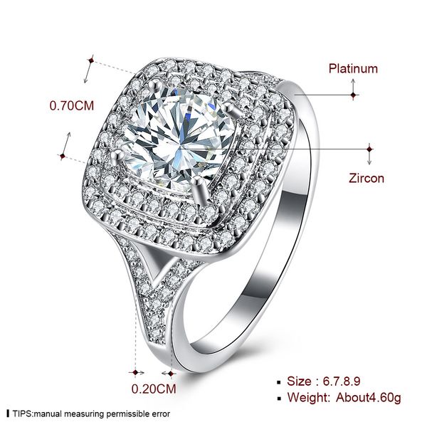 new fashion white gold color clear zircon rings for women girls gifts female engagement wedding cz crystal ring fashion hearts and arrows co, Silver
new fashion white gold color clear zircon rings for women girls gifts female engagement wedding cz crystal ring fashion hearts and arrows co, Silver