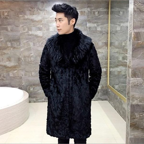 casual black men's faux fur coat thicken furry outerwear 2020 winter slimming fur overcoat with collar jackets xl6581
casual black men's faux fur coat thicken furry outerwear 2020 winter slimming fur overcoat with collar jackets xl6581